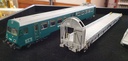 Exact-Train E 25000 - Coffret BLS 5 pièces (1 voiture pilote - 2 wagons rampes entrée et sortie - 2 wagons intermédiaires à demi-couverts - (sans motrice) - BLS - HO 