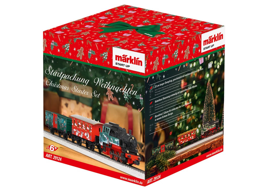 Märklin 29124 Coffret Start Up - "Joyeux Noël" - locomotive vapeur - Digital MFX (y compris rail et commande) - HO 