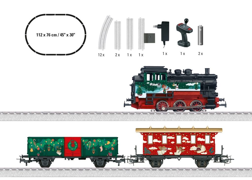 Märklin 29124 Coffret Start Up - "Joyeux Noël" - locomotive vapeur - Digital MFX (y compris rail et commande) - HO 