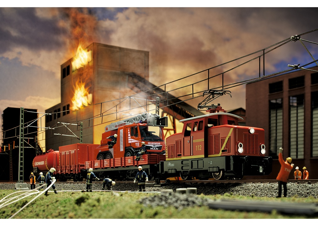 Märklin 29722 Coffret Start Up digital - Service du Feu "Pompiers" - locomotive diesel - HO