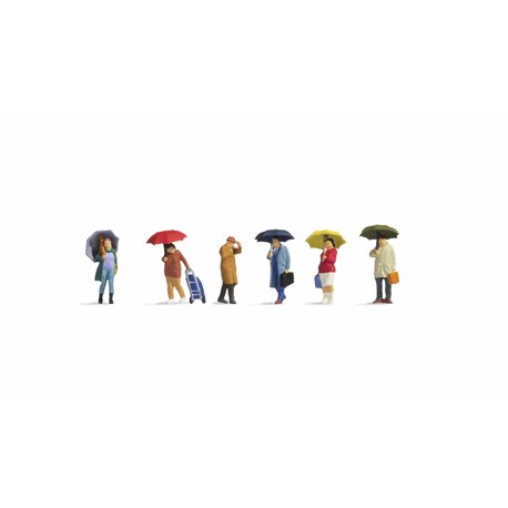 Noch 15523 - Personnages sous la pluie HO