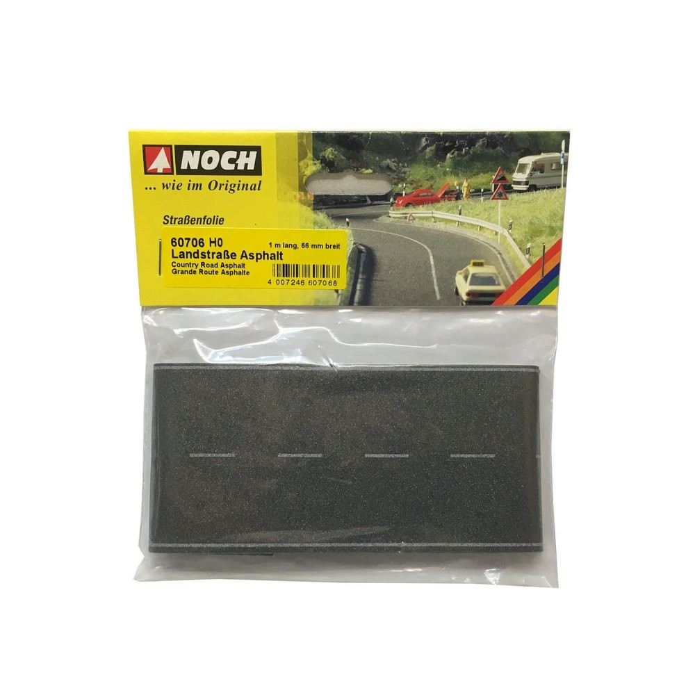 Noch 60706 - Route goudronnée asphalt 66 mm large 1 m long - HO, TT