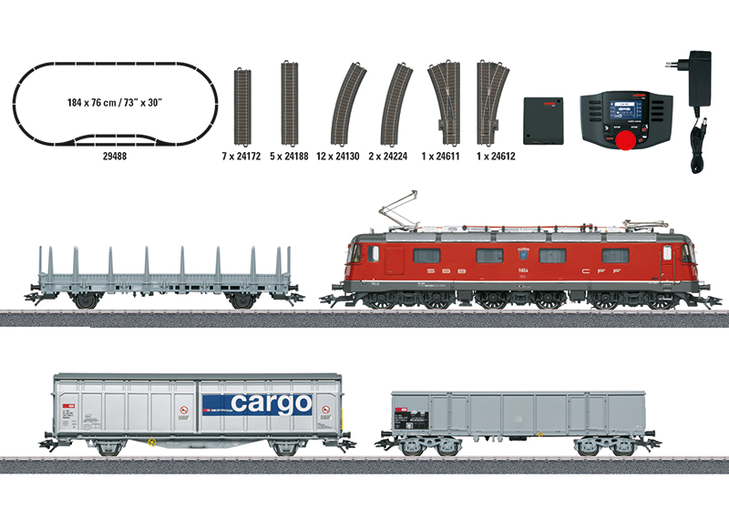 Märklin 29488 Coffret départ digital - train marchandises avec Re 620 - HO