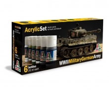 Italeri Acrylic Set - 6 pces - WWII Military German