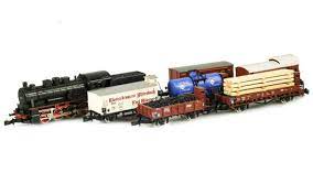 Mini-Club 81415 - Locomotive vapeur avec convoi de wagons marchandise "Z"