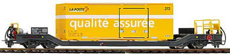 Bemo 2289 100 - Wagon container "La Poste" RhB Sb-V 7720 - HOm