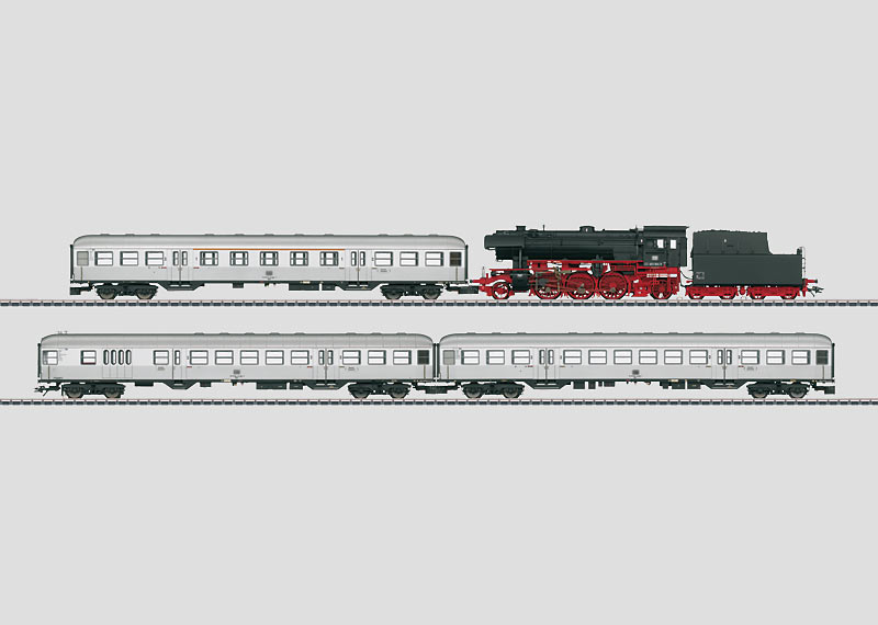 Märklin 26543 - Rame réversible pour trafic proximité, locomotive vapeur (4 pièces)- HO