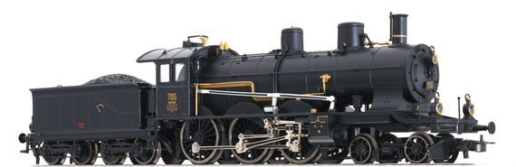 Liliput L131972 - Locomotive vapeur avec tender A 3/5 700  - 705 - SBB - HO