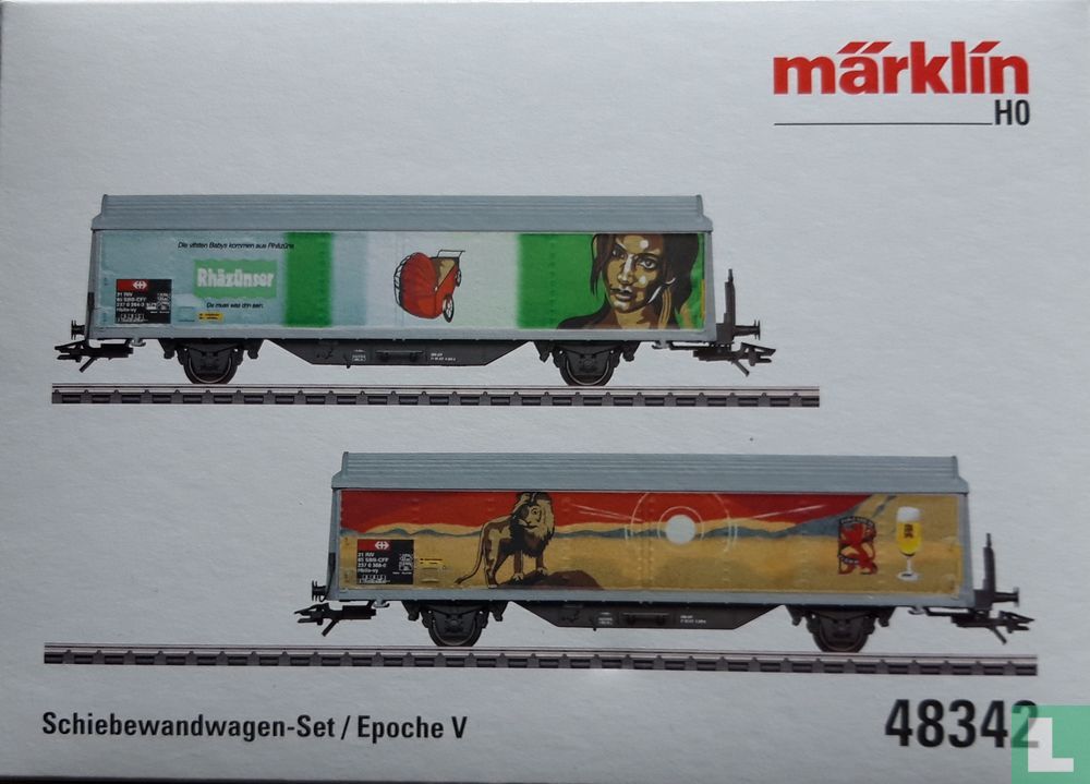 Märklin 48342 - Wagons conteneurs "Bière" 2 pièces - HO