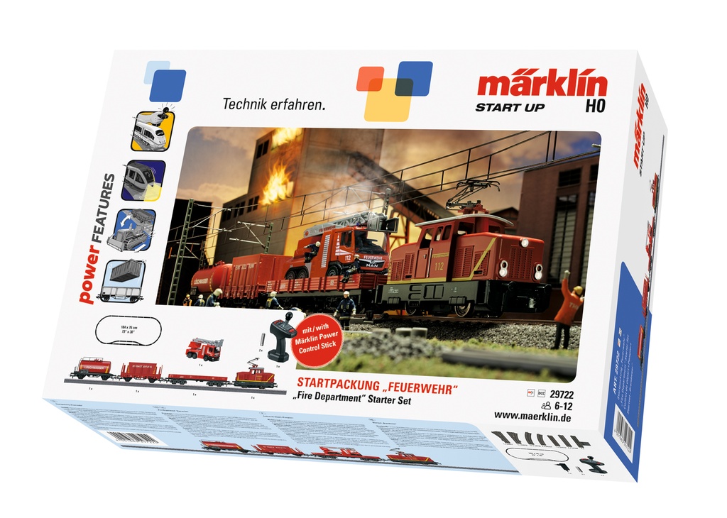 Märklin 29722 Coffret Start Up digital - Service du Feu "Pompiers" - locomotive diesel - HO