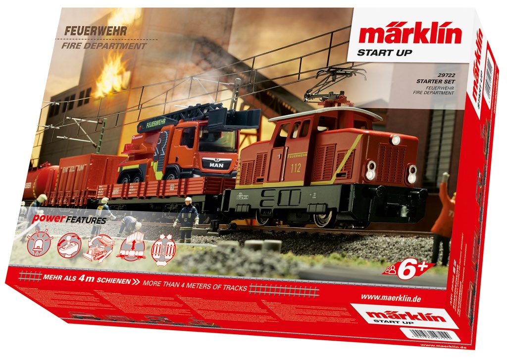 Märklin 29722 Coffret Start Up digital - Service du Feu "Pompiers" - locomotive diesel - HO