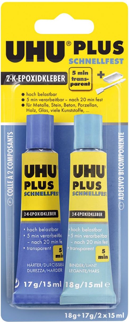 UHU Epoxy 5 min. 45700 - Colle 2 composants 2 x 15 ml