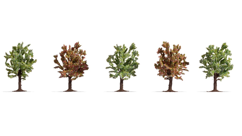 Noch 25615 - Arbres Fruitiers en fleurs - 5 pièces - 8 cm haut - HO-TT-N-Z