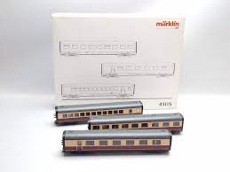 Märklin 43114 - Coffret de 3 wagons complémentaires TEE pour le VT 11.5 - HO