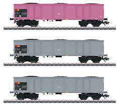 Märklin 46909 - Coffret de 3 wagons gondola avec éclairage fin de convoi - SBB-CFF - HO