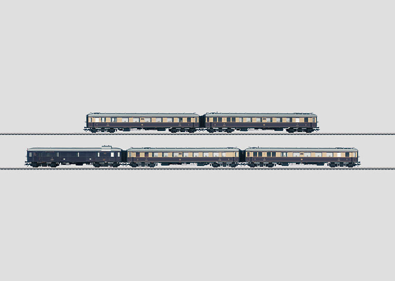 Märklin 41928 - Coffret avec 5 wagons de grandes lignes "Rheingold" - HO