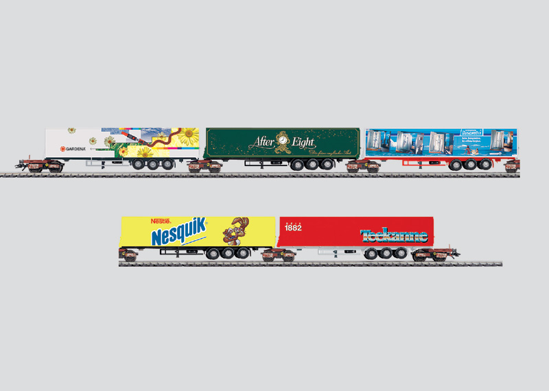 Märklin 48046- Coffret avec 5 wagons Kombirail avec 5 semi-remorques privées - HO