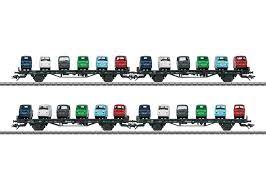 Märklin 45099 - Coffret de 4 wagons de transport de voitures - DB - HO