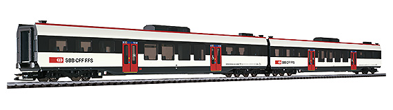 Liliput L133960- Set 2 Wagons voyageurs 2ème classe "Typ Domino" SBB-CFF - HO