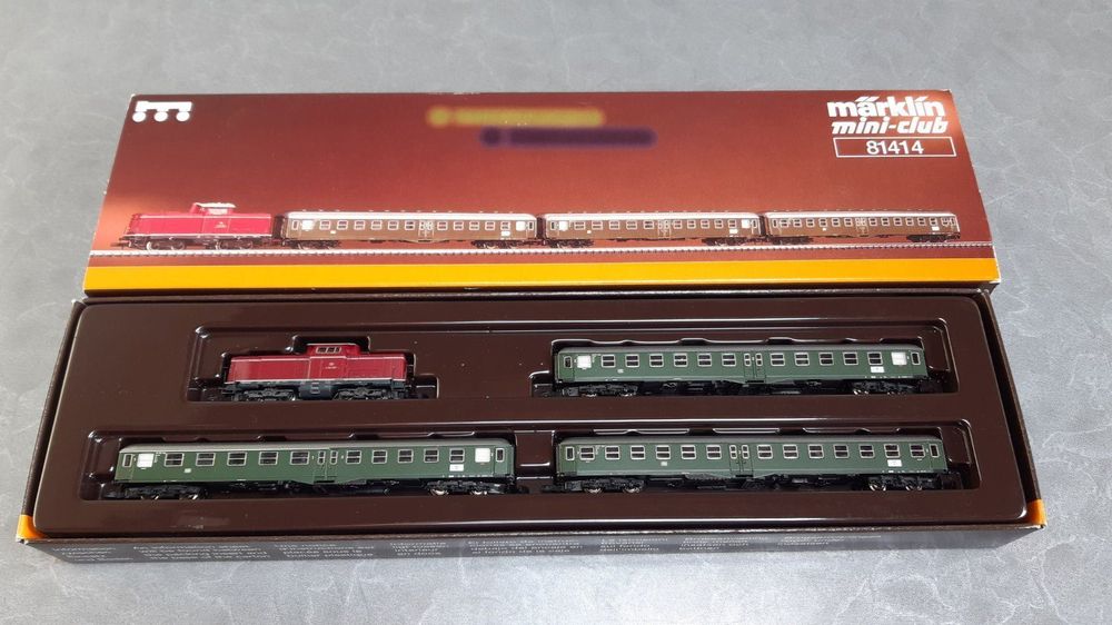 Mini-Club 81414 - Set train express MHIune (1 locomotive diesel et 3 wagons voyageurs) "Z"