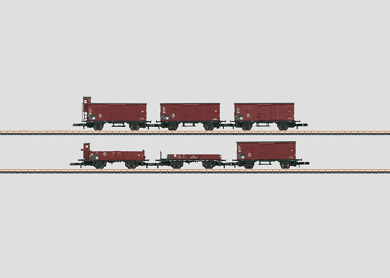 Mini-Club 86601 - Coffret de 6 wagons de marchandises de la DB  - "Z"