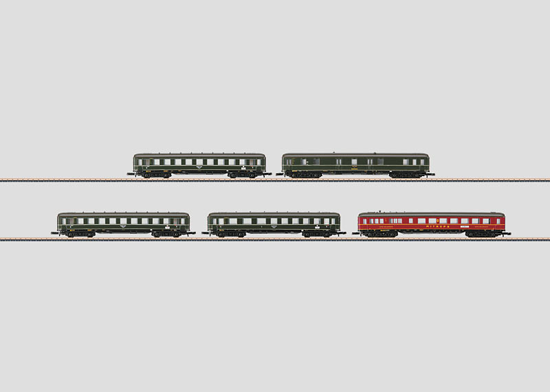 Mini-Club 87106 - Set de 5 voitures de train express voyageurs - DB- "Z"