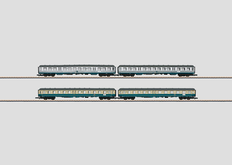 Mini-Club 87339 - Set de 4 Wagons de banlieue typique - DB- "Z"