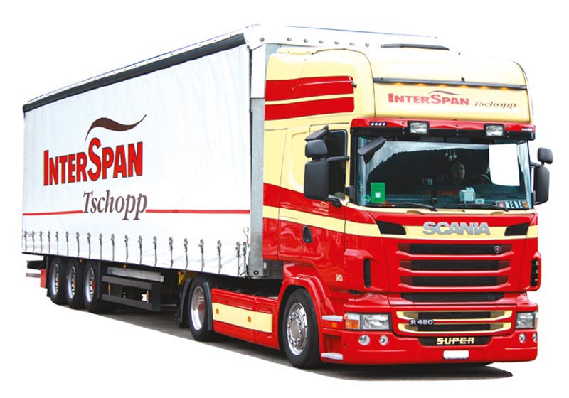 Herpa 925426 - Scania R TL semi-remorque  Bâche à rideaux "Tschopp" CH - 1/87