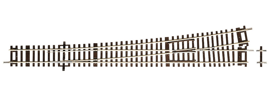 Roco 42488 - Aiguillage gauche Wl10 sans entraînement - 345 mm (= G1 + G½) - angle de dérivation 10° - 1946 mm - 8,1°