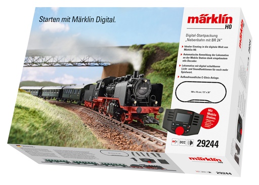 Märklin 29244 Coffret départ digital - Ligne secondaire avec locomotive à vapeur BR 24 - HO