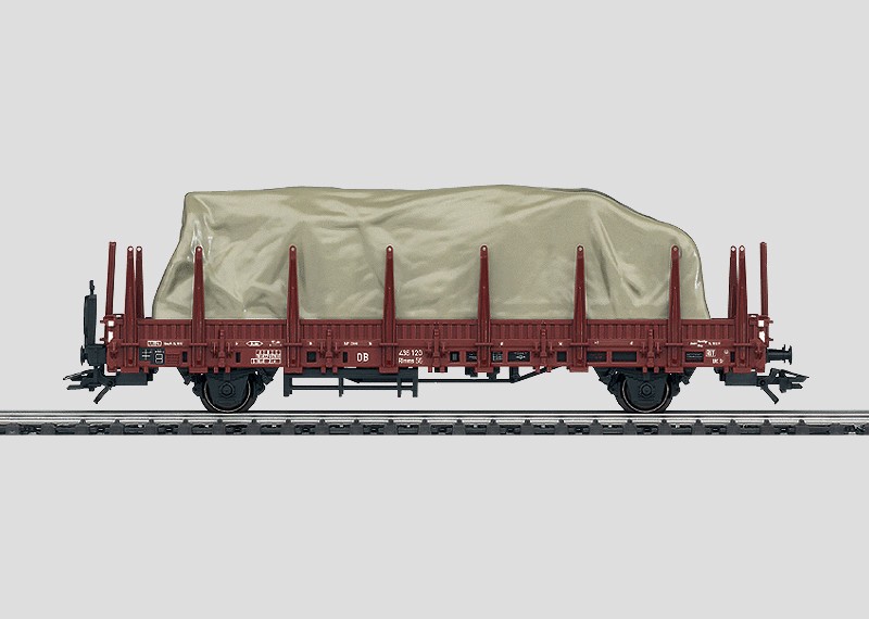 Märklin 46974 - Voiture à ranchers avec bâche - DB - HO