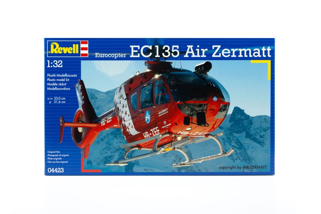 Revell 04423 - EC135 Air Zermatt - 1/32 - 33 cm de longueur - Suisse