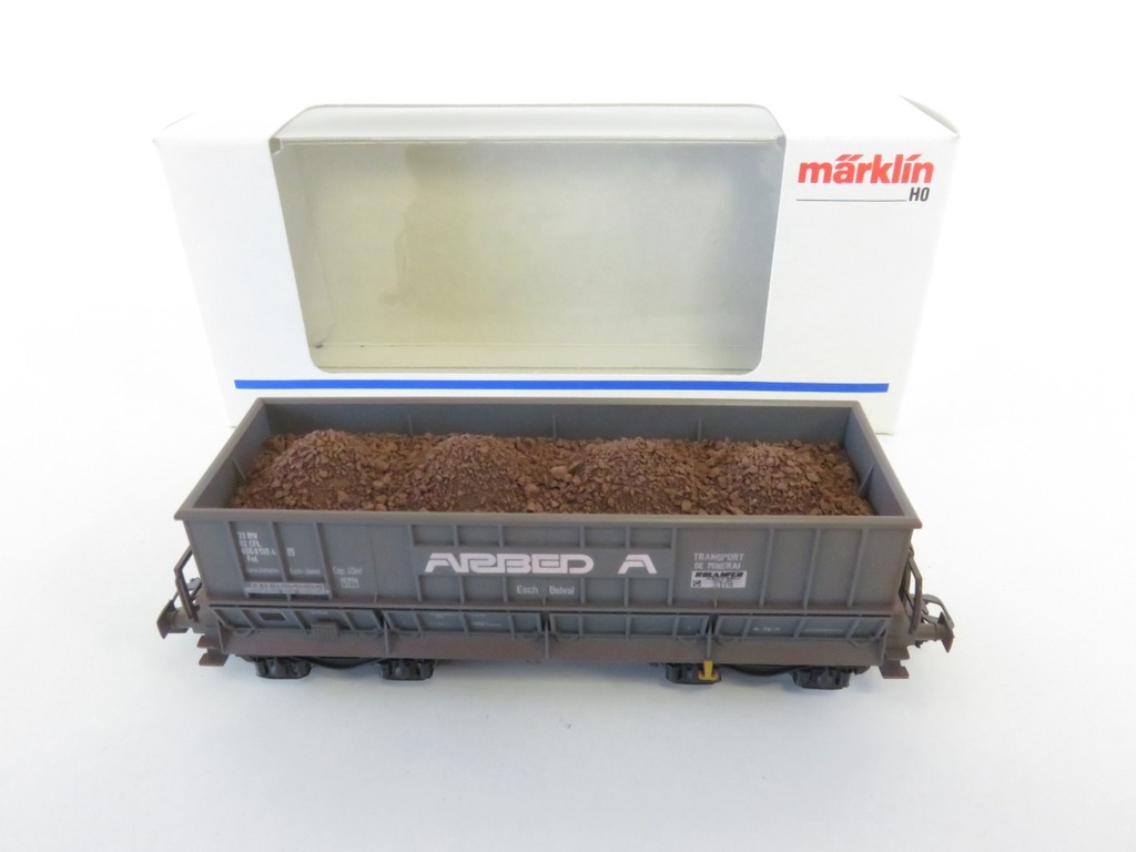 Märklin 48445 - Wagon à minerai "Arbed A" avec chargement - CFL - HO