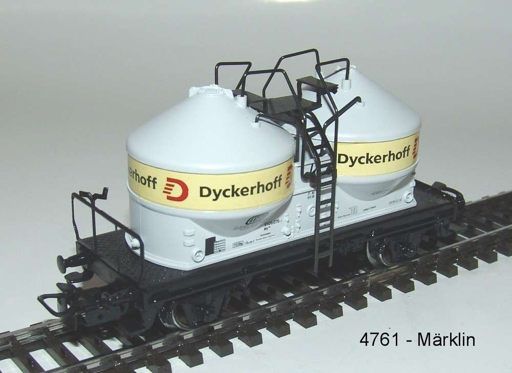 Märklin 4761 - Wagon Silo double "Dyckerhoff" - DB - HO 