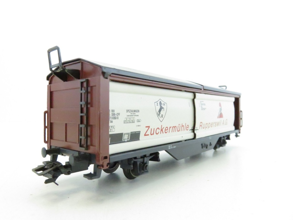 Märklin 4833 - Wagon à parois coulissantes "Tbis Zuckermühle" - CFF - HO