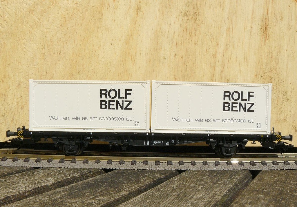 Märklin 4850 - Wagon plat porte-conteneur "Rolf Benz" - DB - HO 