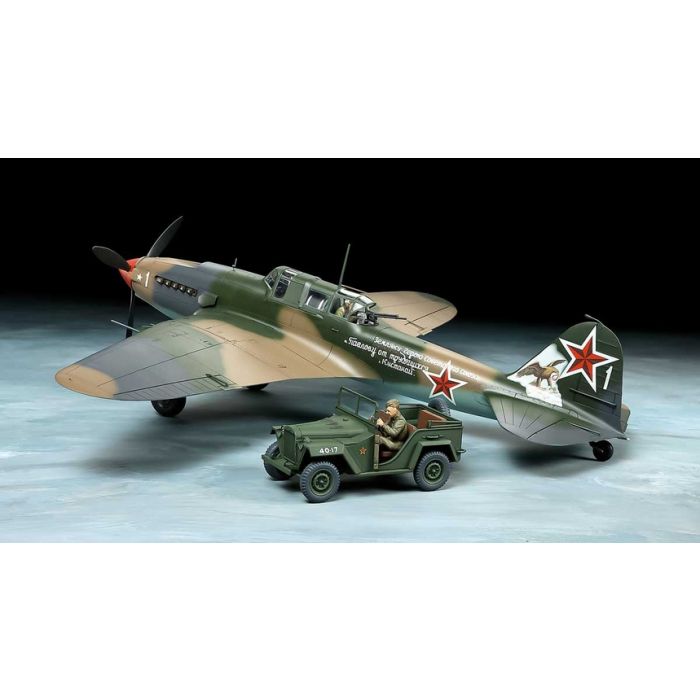 Tamiya 25212 - Set Ilyushin IL-2 Shturmovik & GAZ-67B - 1/48 