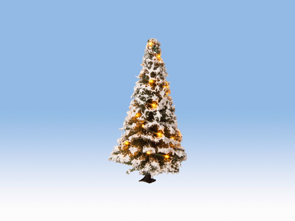 Noch 22120- Sapin de Noël avec 20 Leds (8 cm de haut) - HO, TT, N 