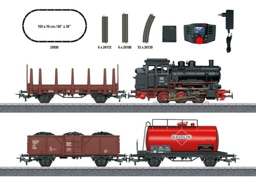 Märklin 29890 - Coffret départ numérique "Train marchandises avec locomotive à vapeur" HO