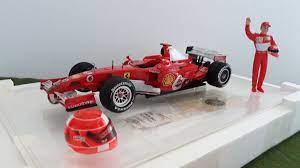 HotWheels - Ferrari F2006 - GP Brazil - Michael Schumacher - Dernière course de sa Carrière (Avec Figurine) - 1/18 - Edition Limitée