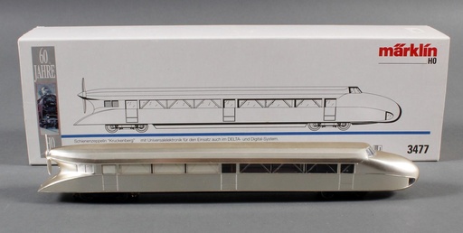 Märklin 3477-01 - automotrice électrique Schienenzeppelin "Kruckenberg" - DB - HO (Vitres défraichies) 