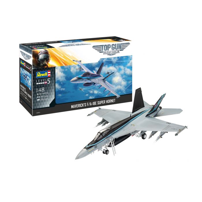 Revell 03864 - Top Gun Maverick's F/A 18E Super Hornet - 1/48 - 28.4 cm envergure - 161 pièces 