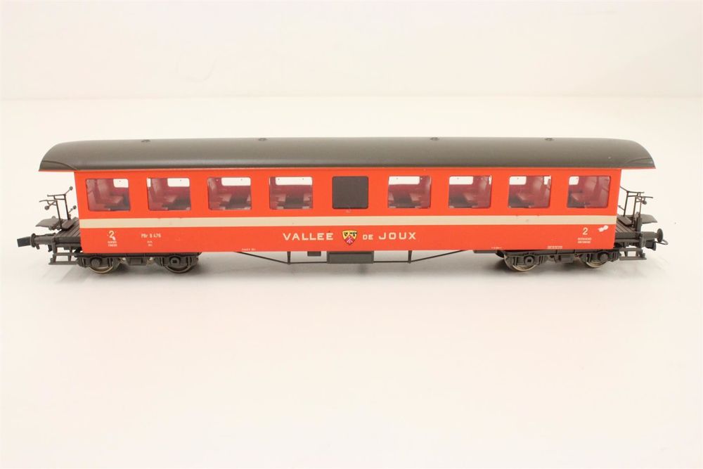 Roco 44802 - Voiture voyageurs - Vallée de Joux - 2ème classe - Orange et Blanche - HO  