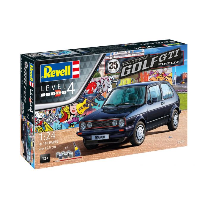 Revell 05694 - Gift Set - 35 ans Volkswagen Golf GTI "Pirelli" - 1/24 - avec colle et peintures