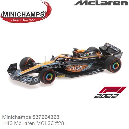 Minichamps - McLaren F1 Team MCL36 - #28 - O. Piastri - Abu Dhabi test 2022 - Limited Edition 192 pcs - 1/43  