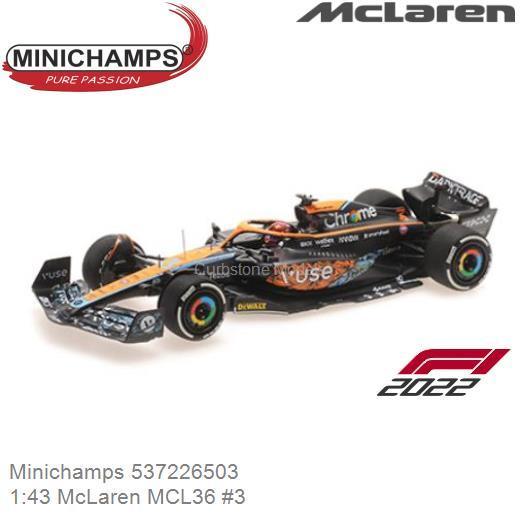 Minichamps - McLaren F1 Team MCL36 - #3 - D. Ricciardo - Abu Dhabi GP 2022 - Limited Edition 240 pcs - 1/43   