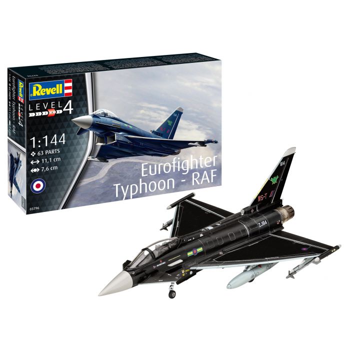 Revell 03796 - Eurofighter Typhoon - RAF - 1/144 - 11.1 cm long - 63 pièces 