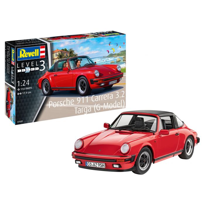 Revell 07689 - Porsche 911 Carrera 3.2 Targa - G-Model) - 1/24 - 17.9 cm long - 114 pièces 