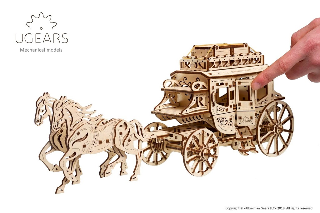 Ugears Diligence avec chevaux  (248 pièces) 