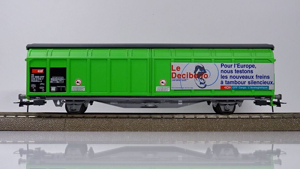 Roco 46506.1 - Wagon à parois coulissantes - "Der Decibello" - SBB-CFF - HO    